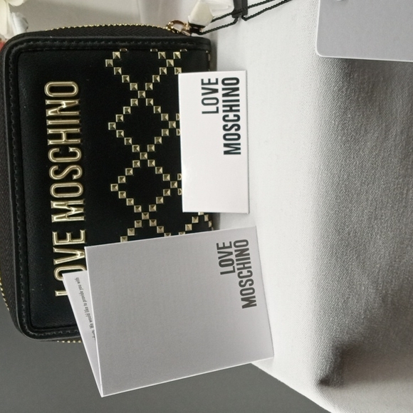 MOSCHINO "Love Moschino" Studded Zip Around Continental Wallet - Picture 5 of 16